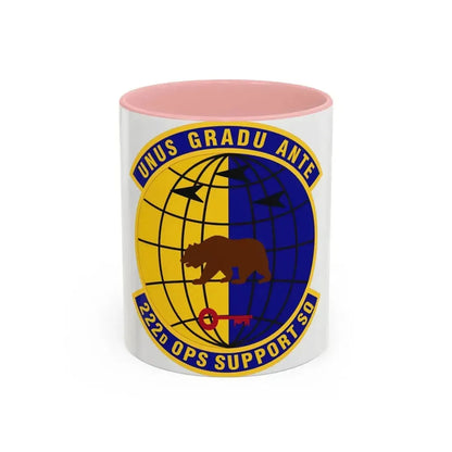 222d Operations Support Squadron (U.S. Air Force) Accent Coffee Mug 11oz Pink - Go Mug Yourself