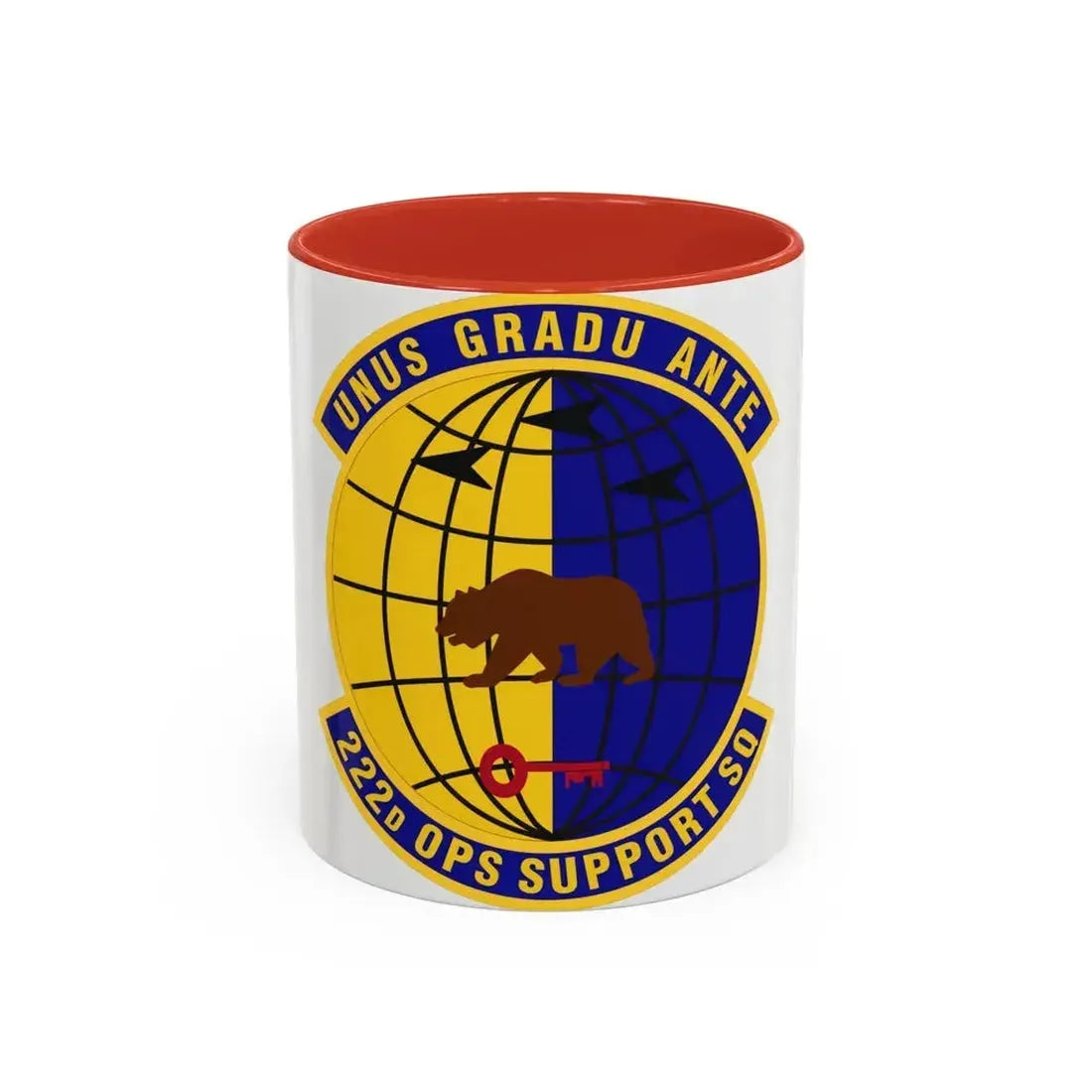 222d Operations Support Squadron (U.S. Air Force) Accent Coffee Mug 11oz Red - Go Mug Yourself