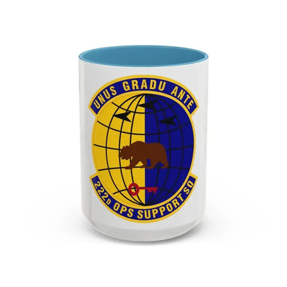 222d Operations Support Squadron (U.S. Air Force) Accent Coffee Mug 15oz Light Blue - Go Mug Yourself