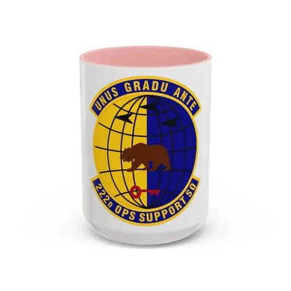 222d Operations Support Squadron (U.S. Air Force) Accent Coffee Mug 15oz Pink - Go Mug Yourself