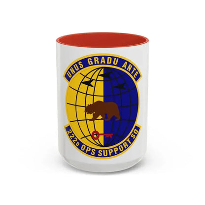 222d Operations Support Squadron (U.S. Air Force) Accent Coffee Mug 15oz Red - Go Mug Yourself