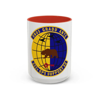 222d Operations Support Squadron (U.S. Air Force) Accent Coffee Mug 15oz Red - Go Mug Yourself