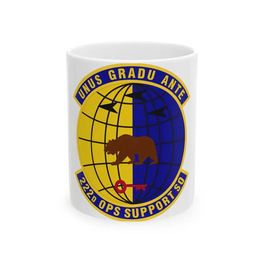 222d Operations Support Squadron (U.S. Air Force) White Coffee Mug 11oz - Go Mug Yourself