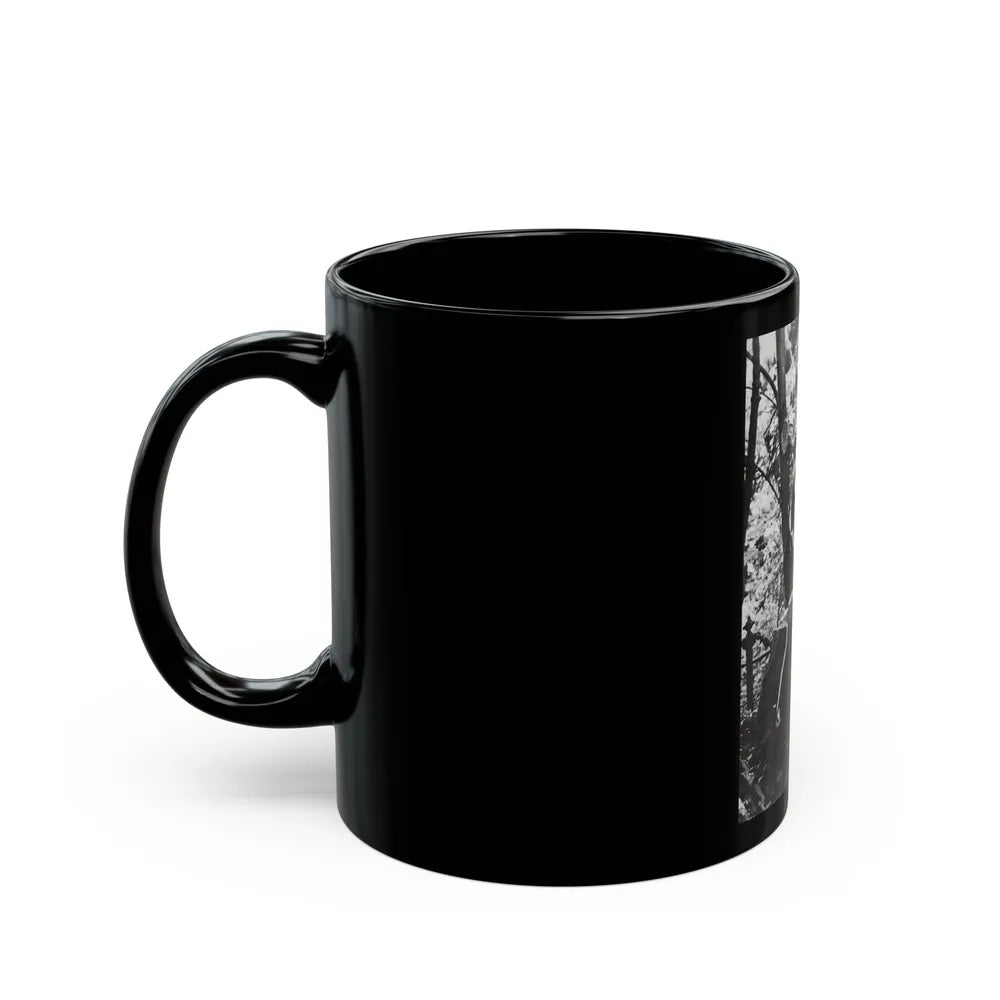 Veronica Carlson #84 - Partially Topless (Vintage Female Icon) Black Coffee Mug-Go Mug Yourself