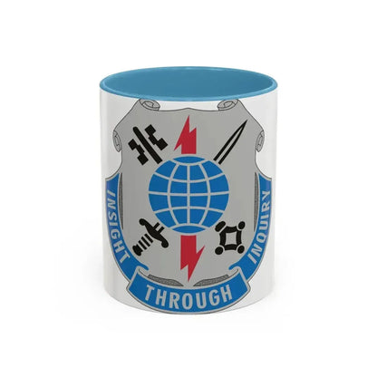 223 Military Intelligence Battalion (U.S. Army) Accent Coffee Mug 11oz Light Blue - Go Mug Yourself