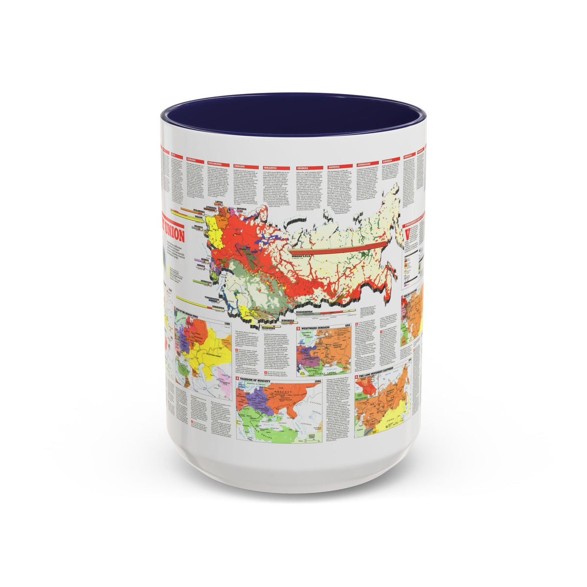 Russia - Soviet Union 2 (1990) (Map) Accent Coffee Mug