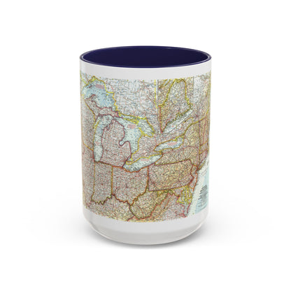 USA - Northeastern & Great Lakes (1959) (Map) Accent Coffee Mug
