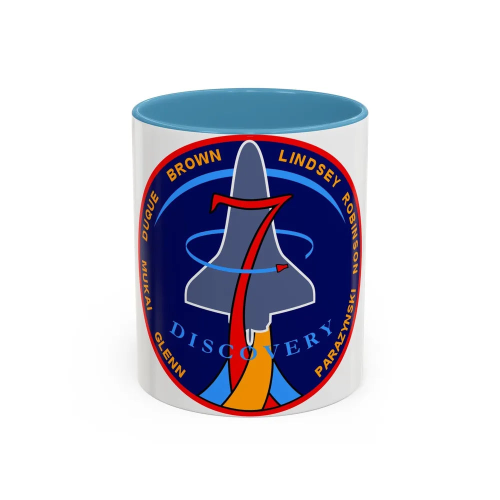 STS 95 (NASA) Accent Coffee Mug-11oz-Light Blue-Go Mug Yourself