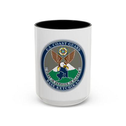 USCG Base Ketchikan (U.S. Coast Guard) Accent Coffee Mug