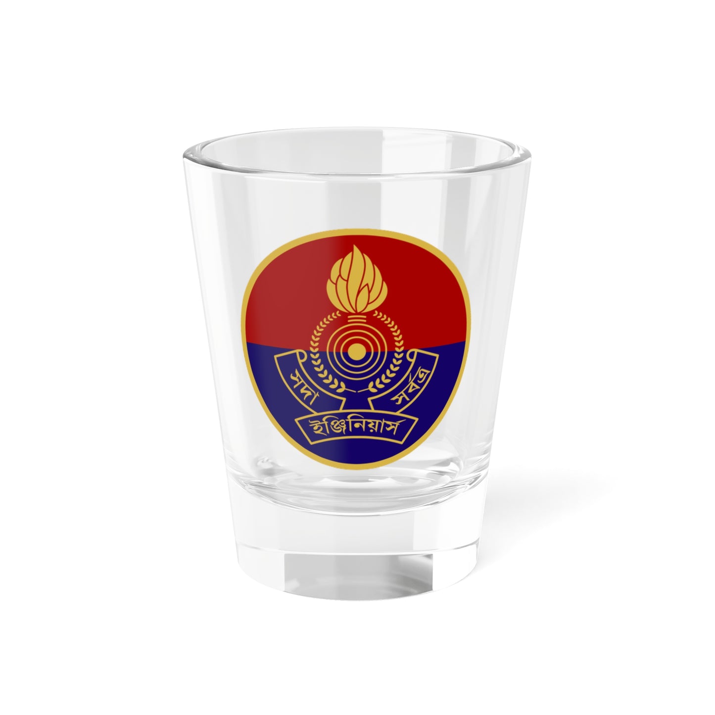 Insignia of the Bangladesh Army Corps of Engineers (Bangladesh) (Coat of Arms) Shot Glass 1.5oz