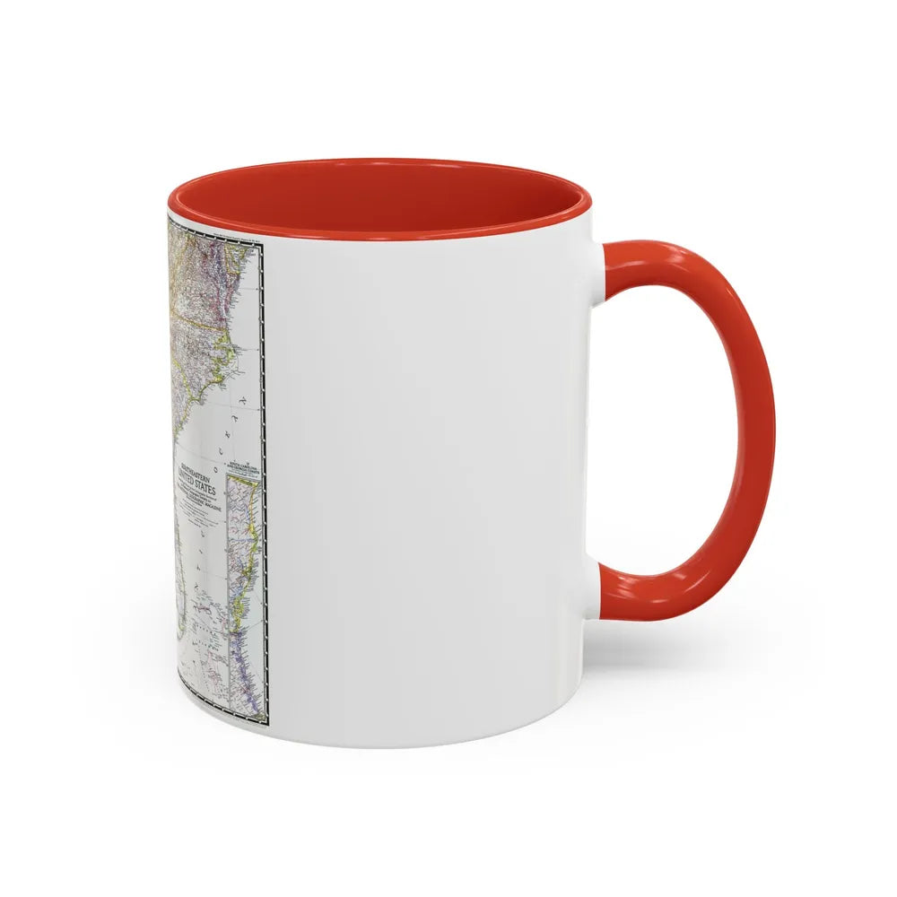 USA - Southeastern (1947) (Map) Accent Coffee Mug-Go Mug Yourself