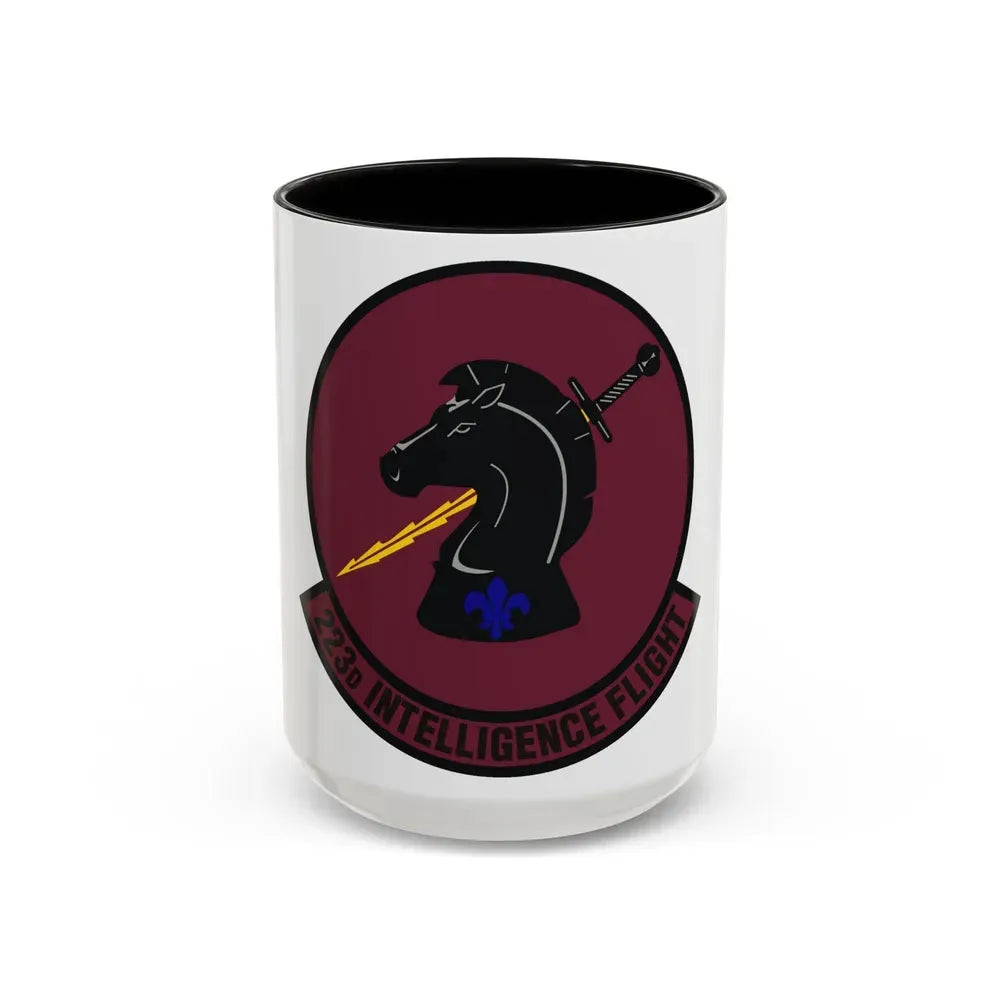 223d Intelligence Flight (U.S. Air Force) Accent Coffee Mug 15oz Black - Go Mug Yourself