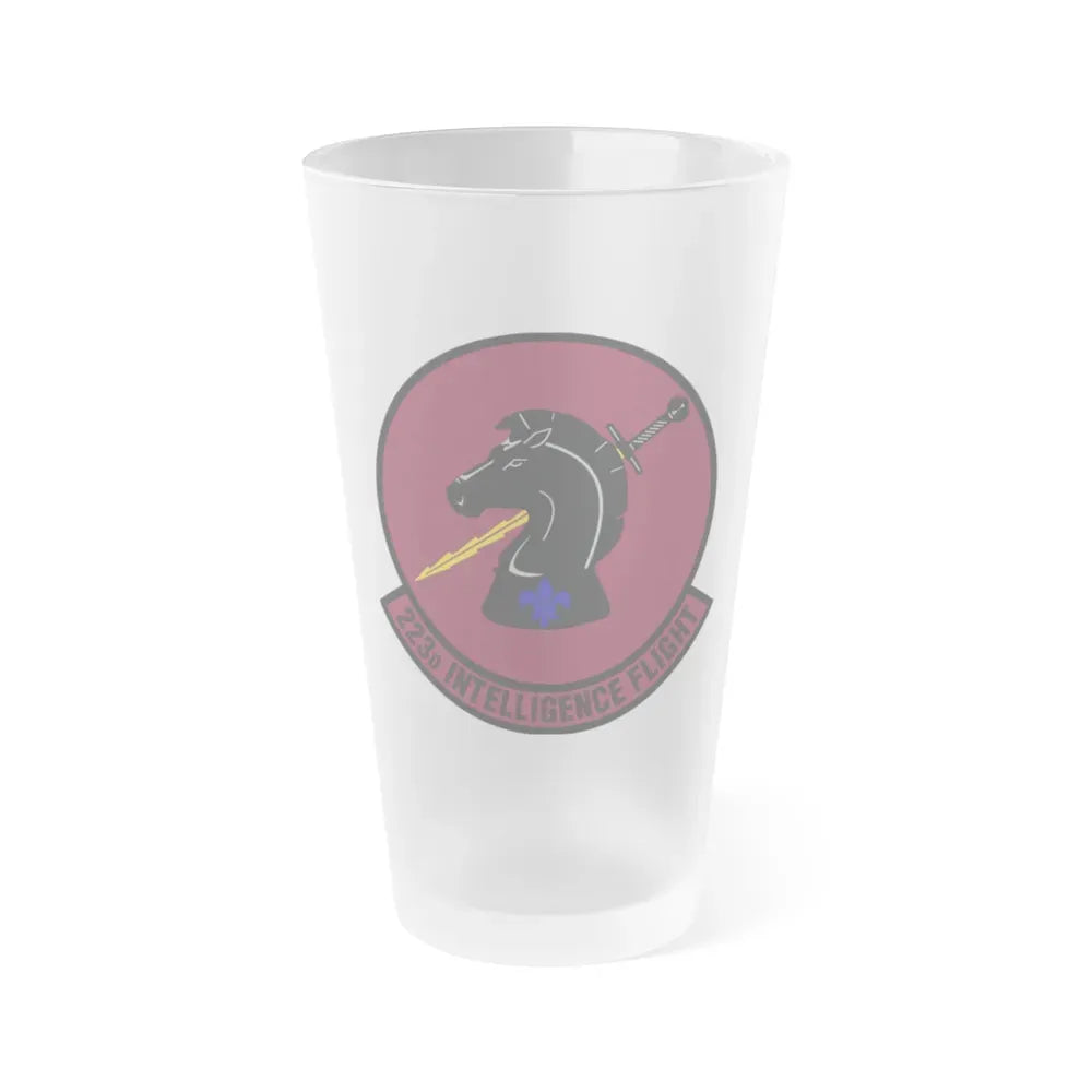 223d Intelligence Flight (U.S. Air Force) Frosted Pint Glass 16oz 16oz Frosted - Go Mug Yourself