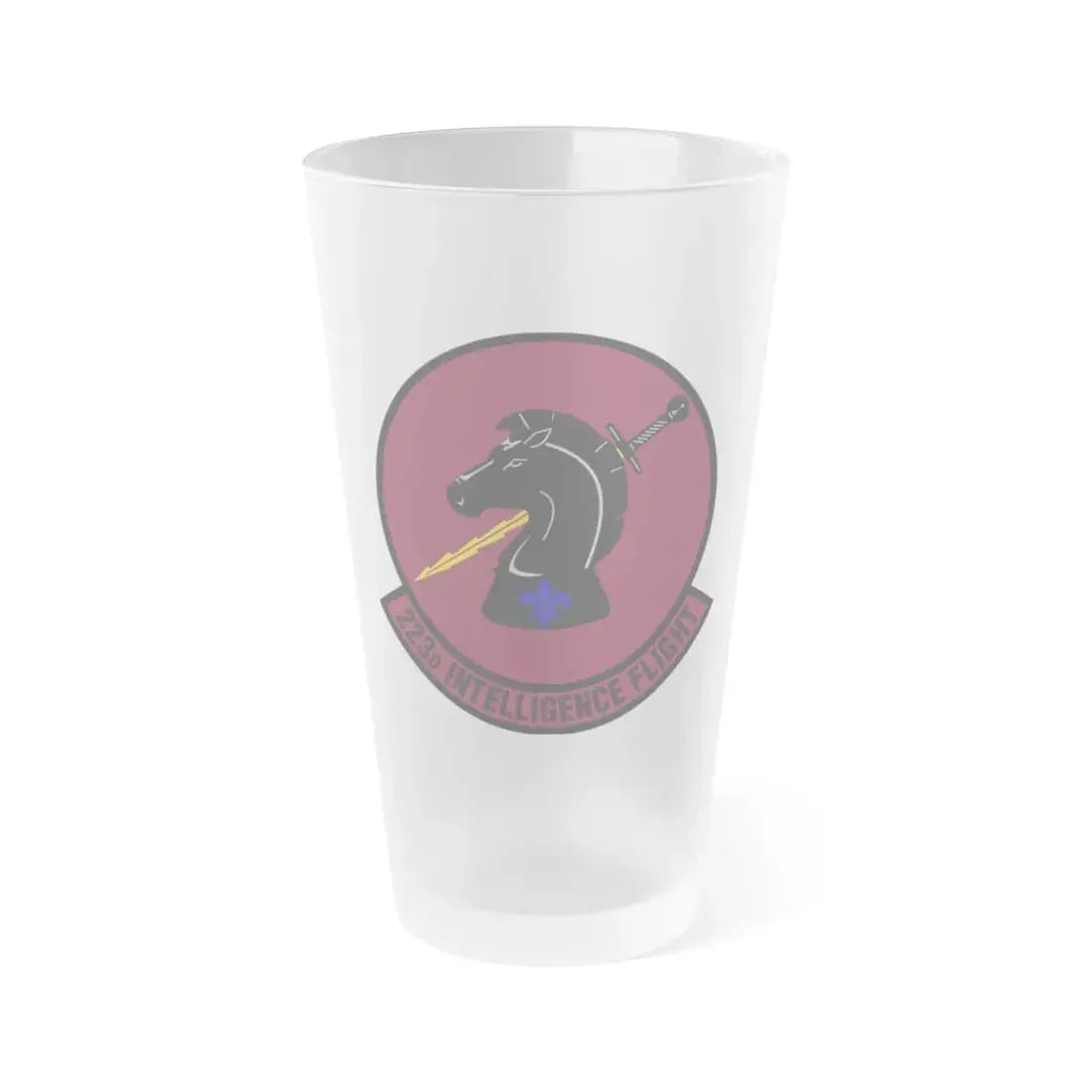 223d Intelligence Flight (U.S. Air Force) Frosted Pint Glass 16oz 16oz Frosted - Go Mug Yourself