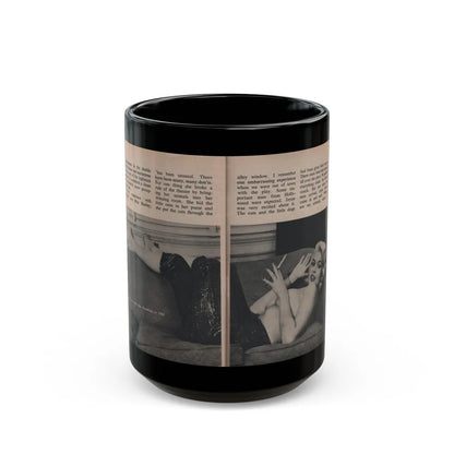 Jayne Mansfield #304 - JAYNE Pocket Magazine Pages 52 & 53 (Vintage Female Icon) Black Coffee Mug-15oz-Go Mug Yourself