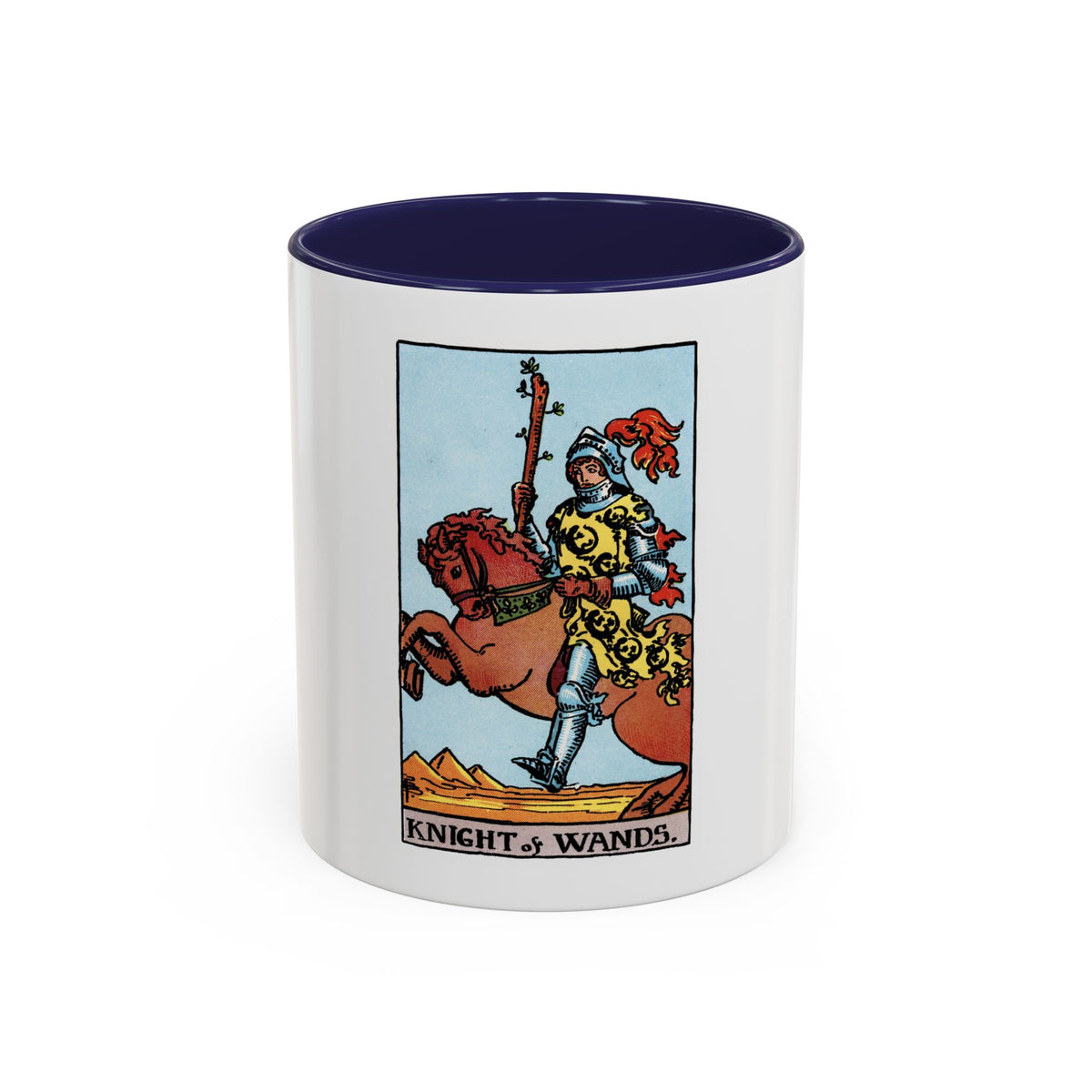 The Knight of Wands (Tarot Card) Accent Coffee Mug