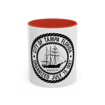 Seal of Tampa Florida - Accent Coffee Mug