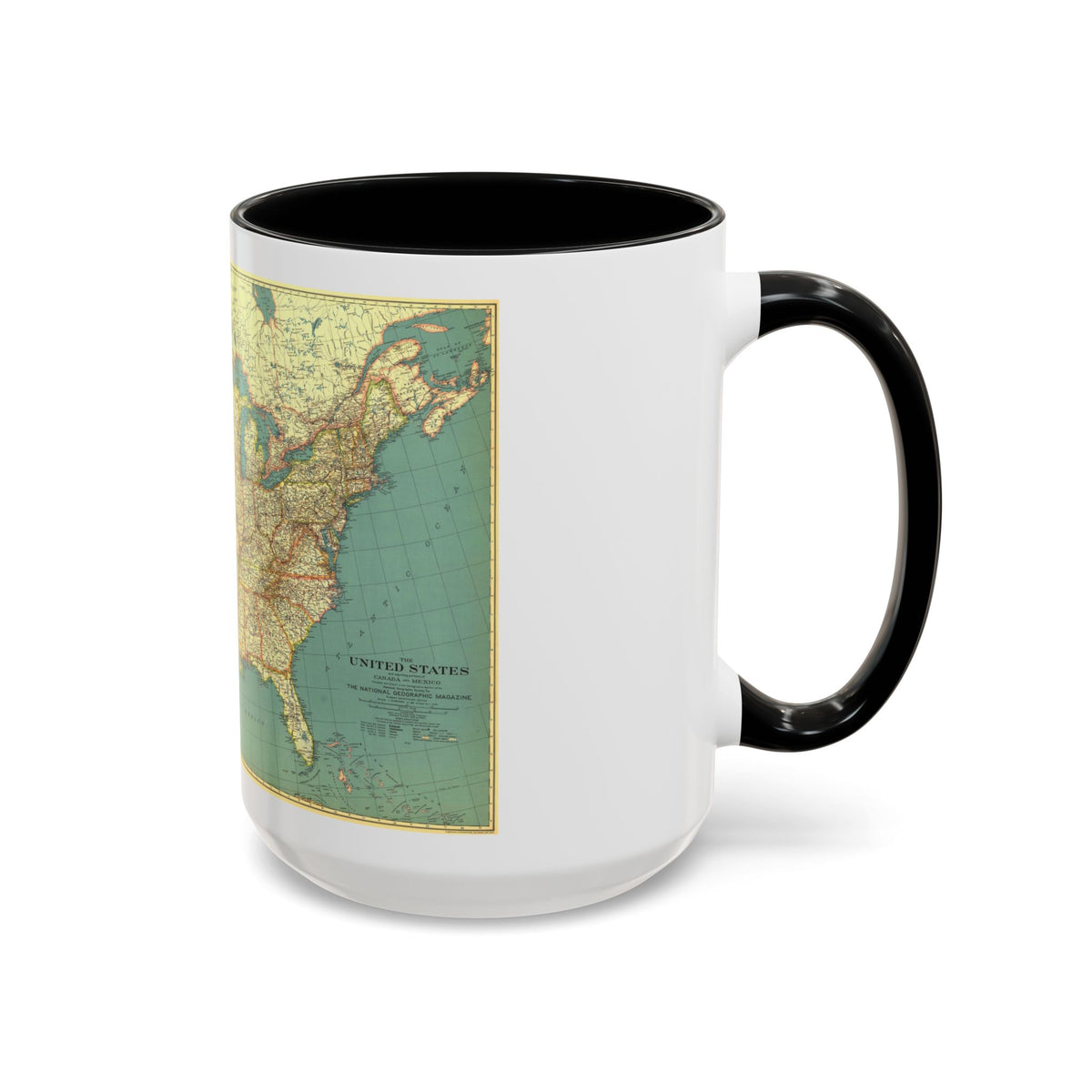 USA - The United States (1933) (Map) Accent Coffee Mug