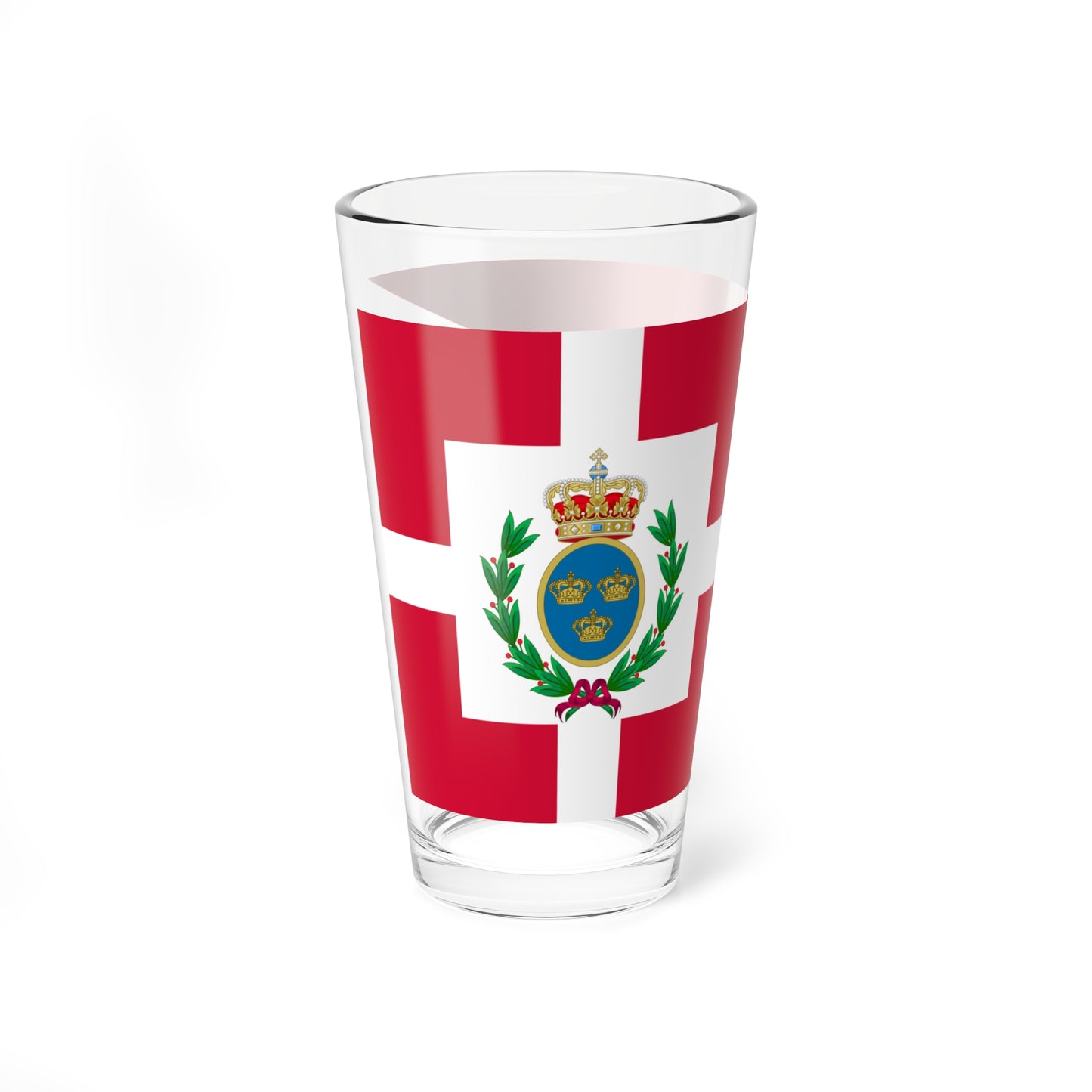 Navy Rank Flag of General Admiral Denmark (Denmark) Pint Glass 16oz