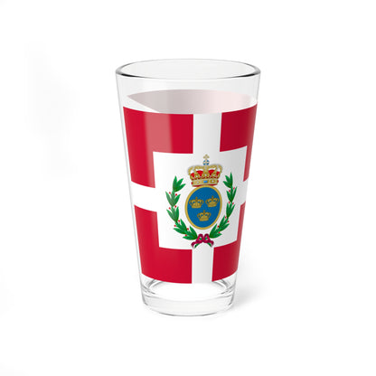 Navy Rank Flag of General Admiral Denmark (Denmark) Pint Glass 16oz
