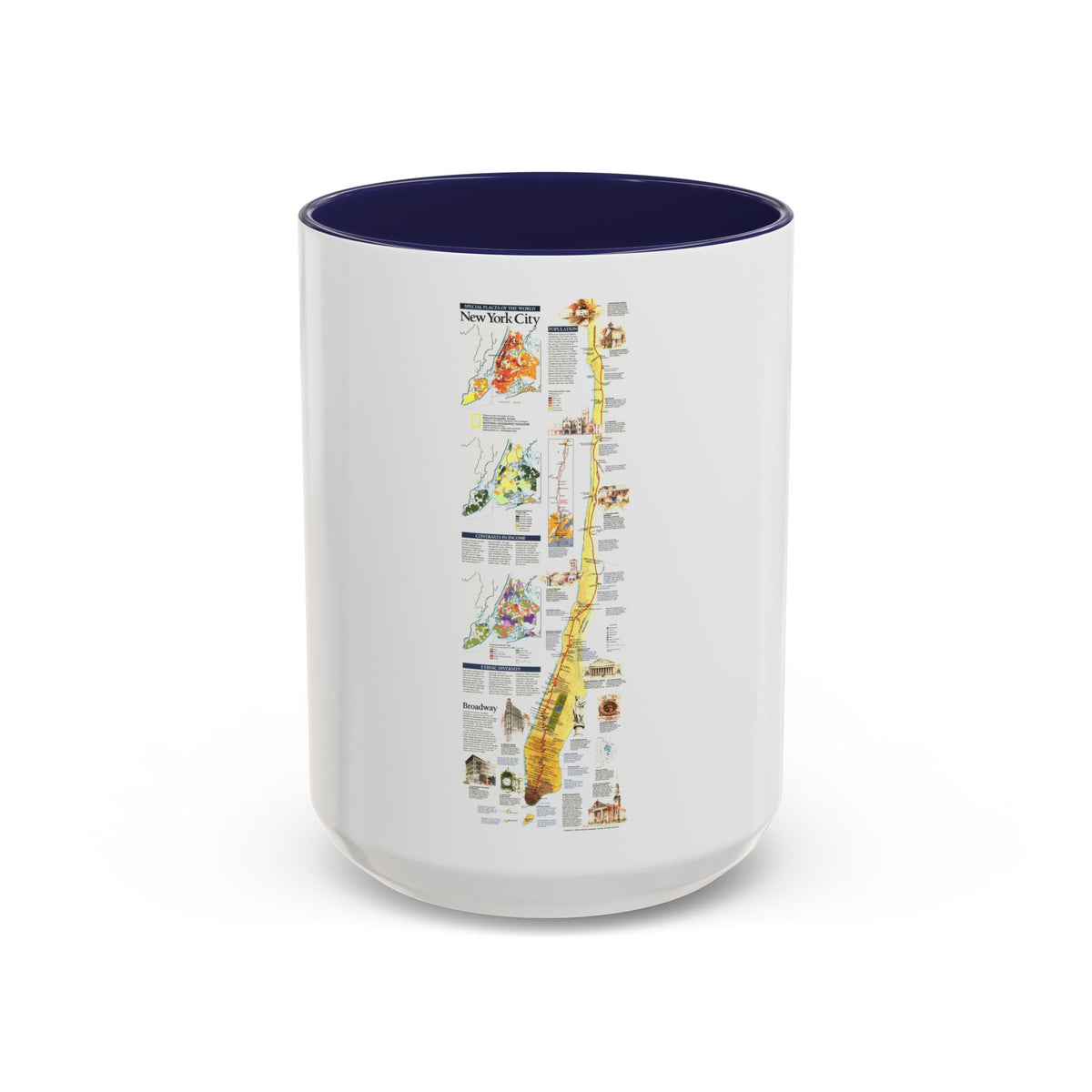 USA - New York City (1999) (Map) Accent Coffee Mug