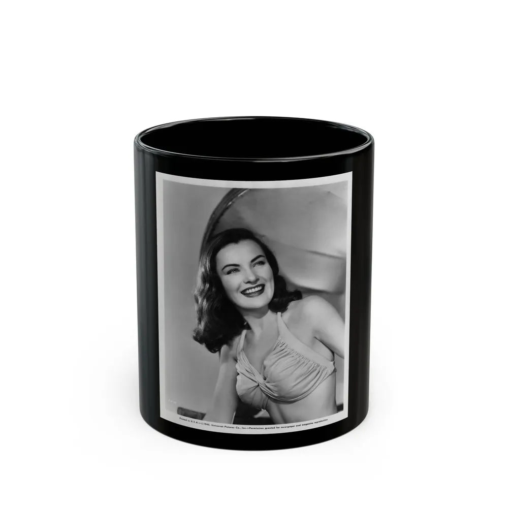 Ella Raines #203 (Vintage Female Icon) Black Coffee Mug-11oz-Go Mug Yourself