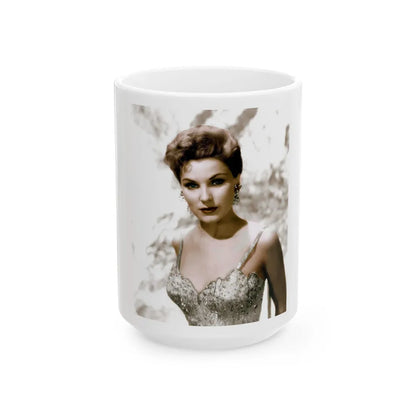 Debra Paget #132 (Vintage Female Icon) White Coffee Mug-15oz-Go Mug Yourself