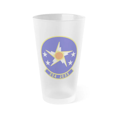 224th Joint Communications Support Squadron (U.S. Air Force) Frosted Pint Glass 16oz-16oz-Frosted-Go Mug Yourself