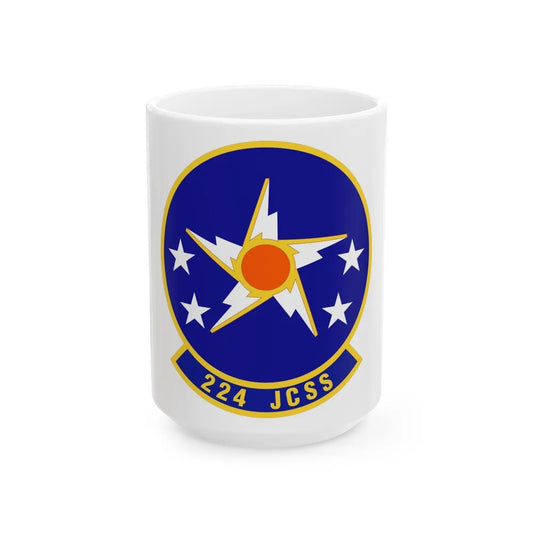 224th Joint Communications Support Squadron (U.S. Air Force) White Coffee Mug-15oz-Go Mug Yourself