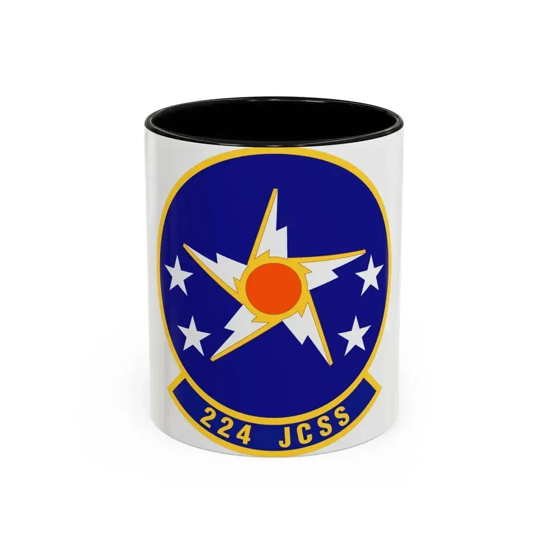 224th Joint Communications Support Squadron (U.S. Air Force) Accent Coffee Mug 11oz Black - Go Mug Yourself