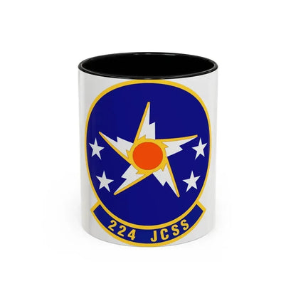 224th Joint Communications Support Squadron (U.S. Air Force) Accent Coffee Mug 11oz Black - Go Mug Yourself