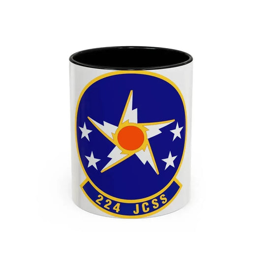 224th Joint Communications Support Squadron (U.S. Air Force) Accent Coffee Mug 11oz Black - Go Mug Yourself