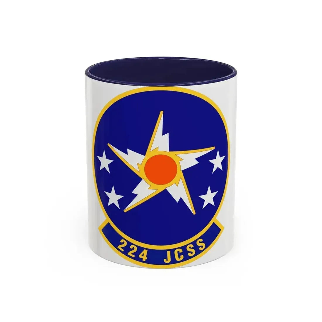 224th Joint Communications Support Squadron (U.S. Air Force) Accent Coffee Mug 11oz Navy - Go Mug Yourself