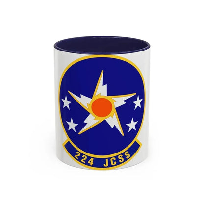 224th Joint Communications Support Squadron (U.S. Air Force) Accent Coffee Mug 11oz Navy - Go Mug Yourself