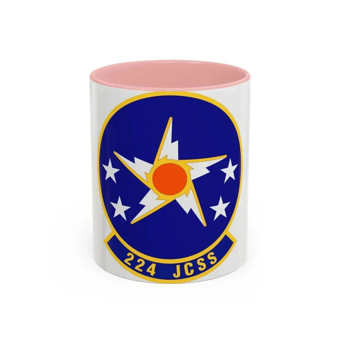 224th Joint Communications Support Squadron (U.S. Air Force) Accent Coffee Mug 11oz Pink - Go Mug Yourself