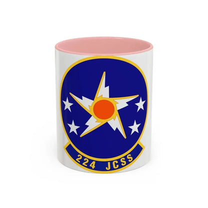 224th Joint Communications Support Squadron (U.S. Air Force) Accent Coffee Mug 11oz Pink - Go Mug Yourself