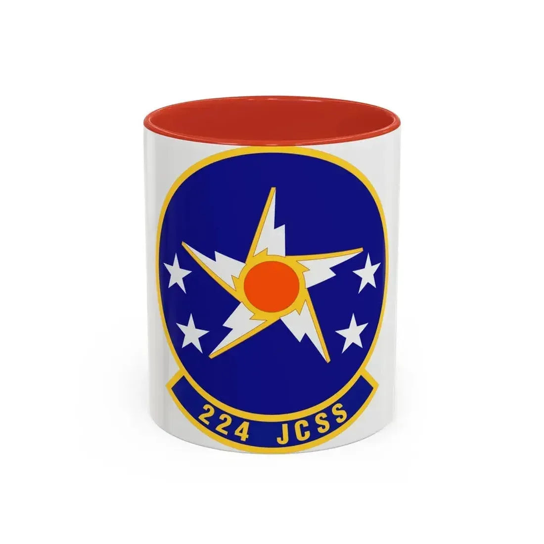 224th Joint Communications Support Squadron (U.S. Air Force) Accent Coffee Mug 11oz Red - Go Mug Yourself