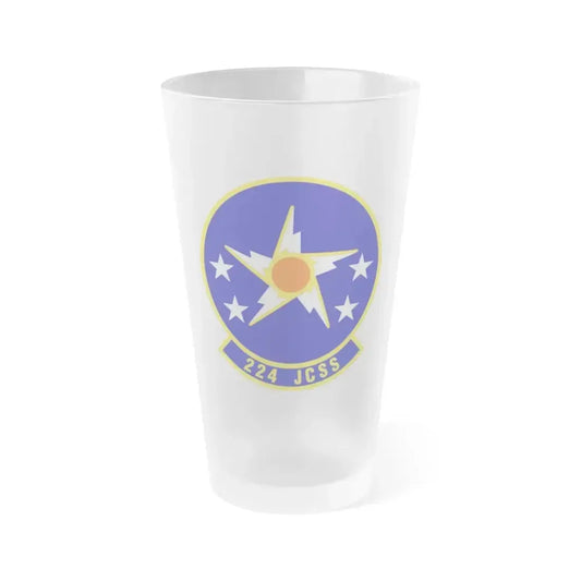 224th Joint Communications Support Squadron (U.S. Air Force) Frosted Pint Glass 16oz 16oz Frosted - Go Mug Yourself