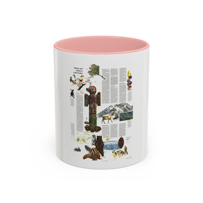 USA - Alaska, Beauty and Beasts (1975) (Map) Accent Coffee Mug