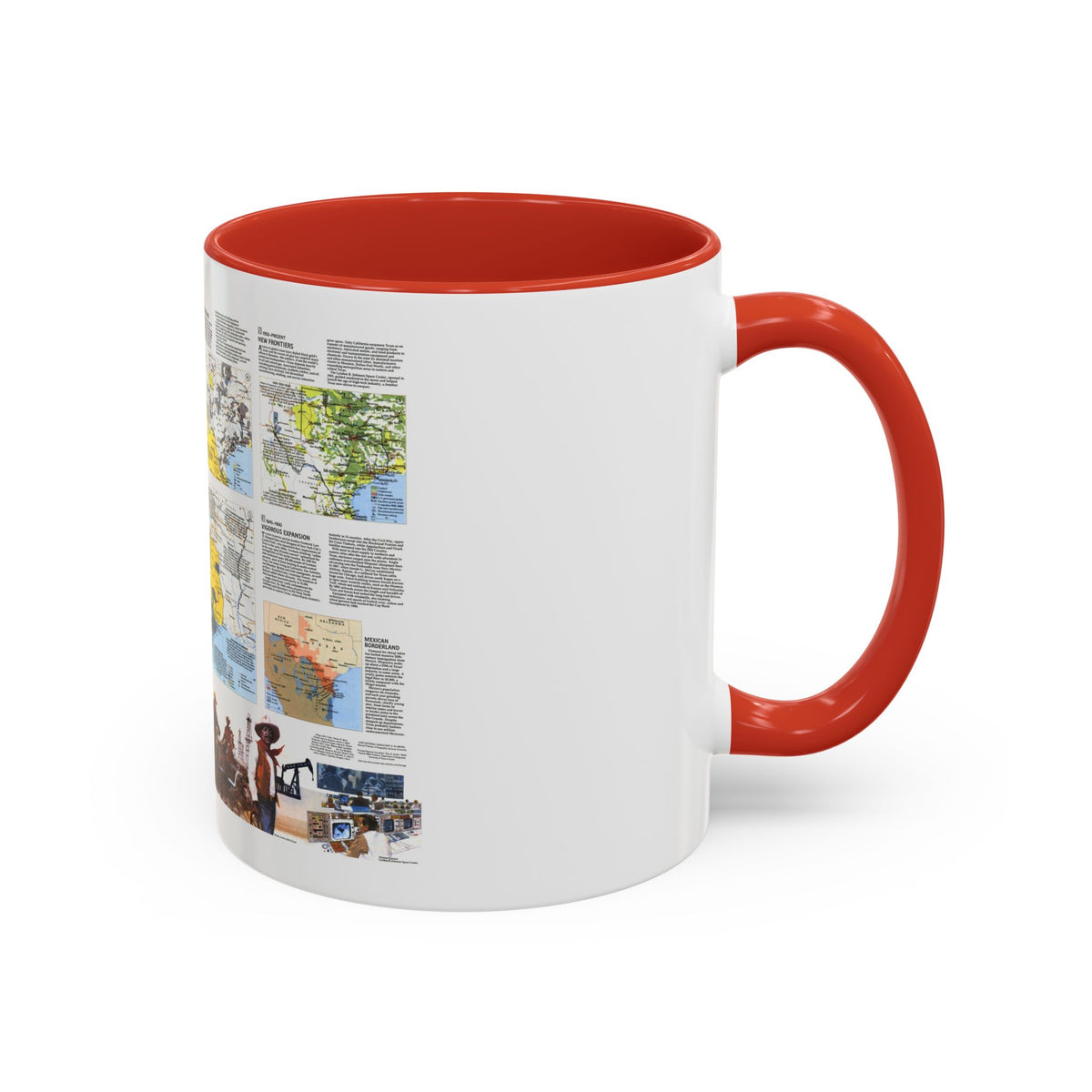 USA - Texas 2 (1986) (Map) Accent Coffee Mug