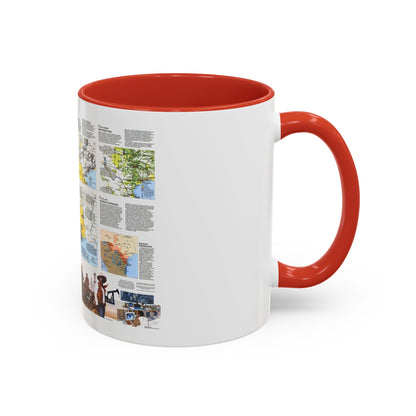 USA - Texas 2 (1986) (Map) Accent Coffee Mug