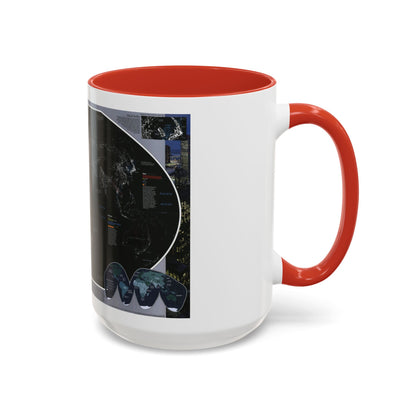 World Map - Population and Resources (1998) (Map) Accent Coffee Mug