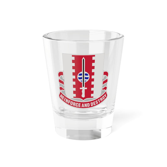 Verre à liqueur du bataillon du génie 386 (armée américaine) 1,5 oz