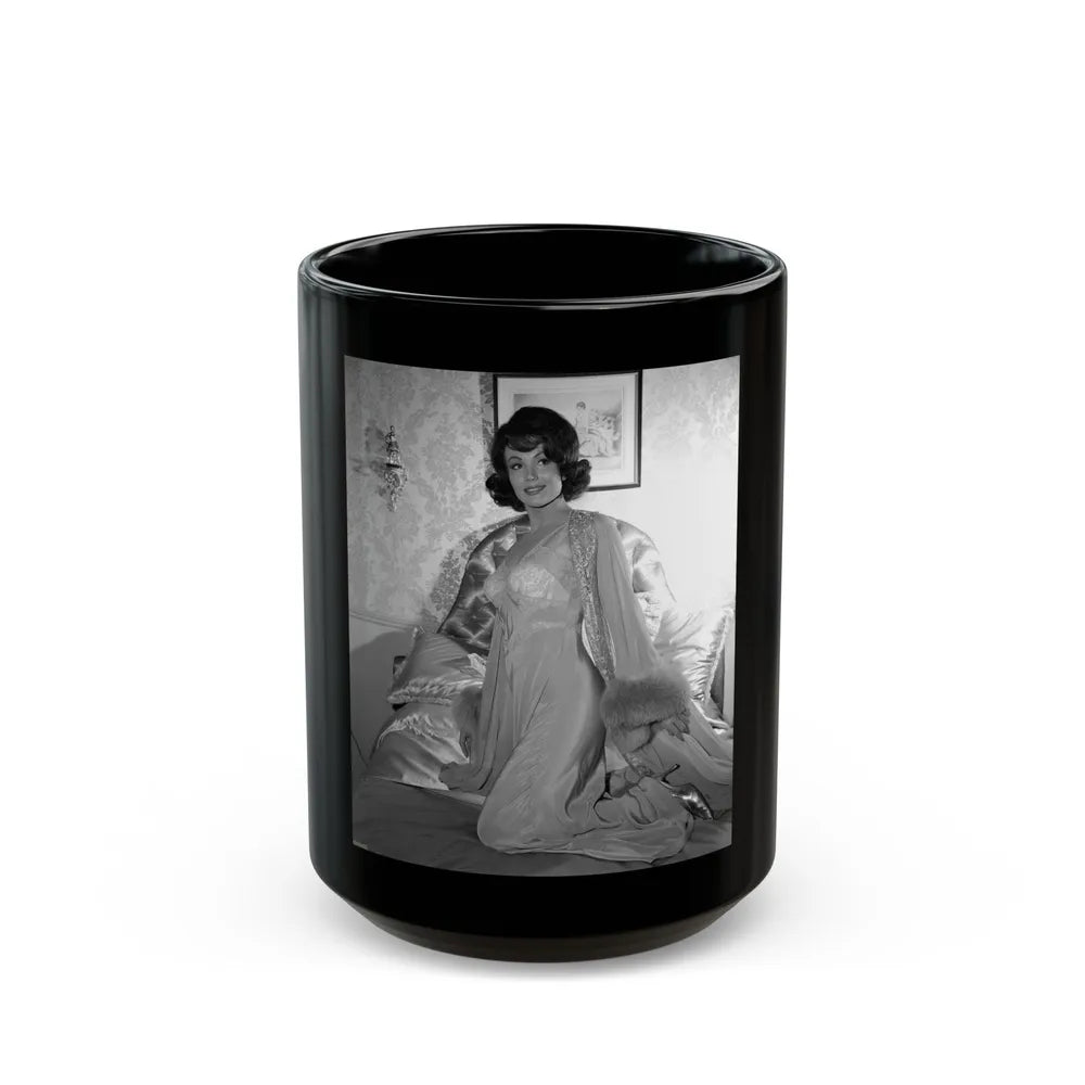 Francine York #41 1 (Vintage Female Icon) Black Coffee Mug-15oz-Go Mug Yourself