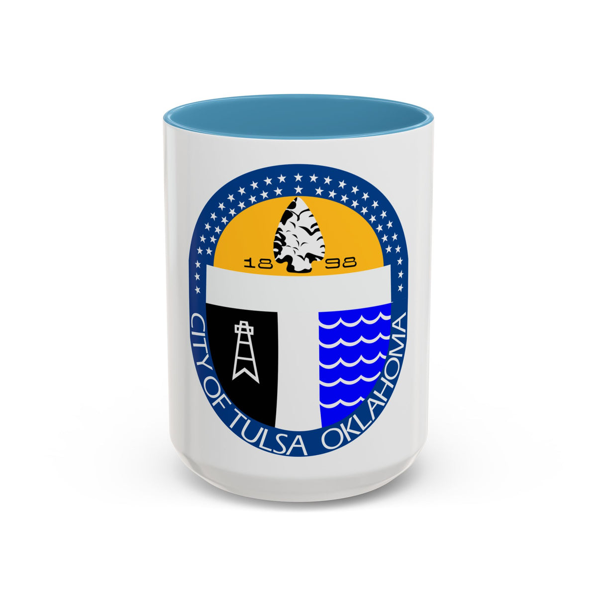 Seal of Tulsa Oklahoma - Accent Coffee Mug