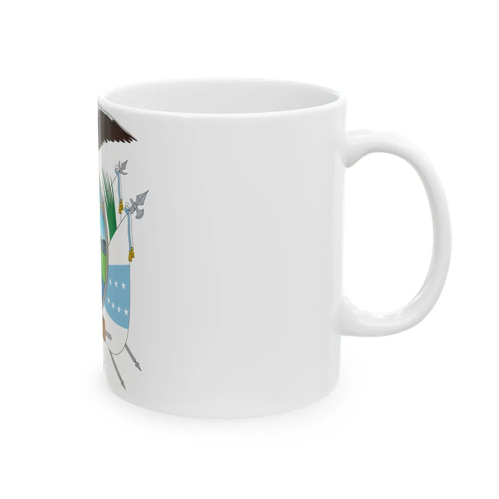 Coat of arms of Ecuador (1845) - White Coffee Mug-Go Mug Yourself