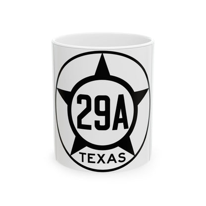 Old Texas 29A (Texas) (Road Sign) White Coffee Mug