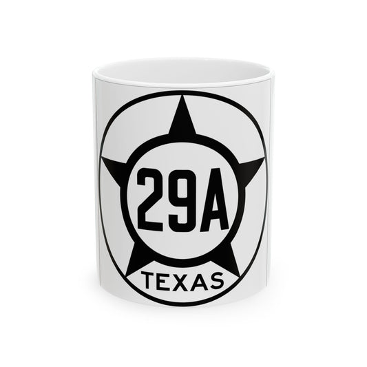Old Texas 29A (Texas) (Road Sign) White Coffee Mug