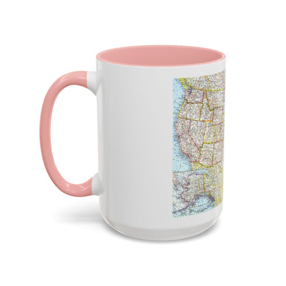 USA - The United States (1961) (Map) Accent Coffee Mug