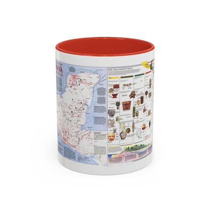 North America - The Ancient Maya World (1990) (Map) Accent Coffee Mug